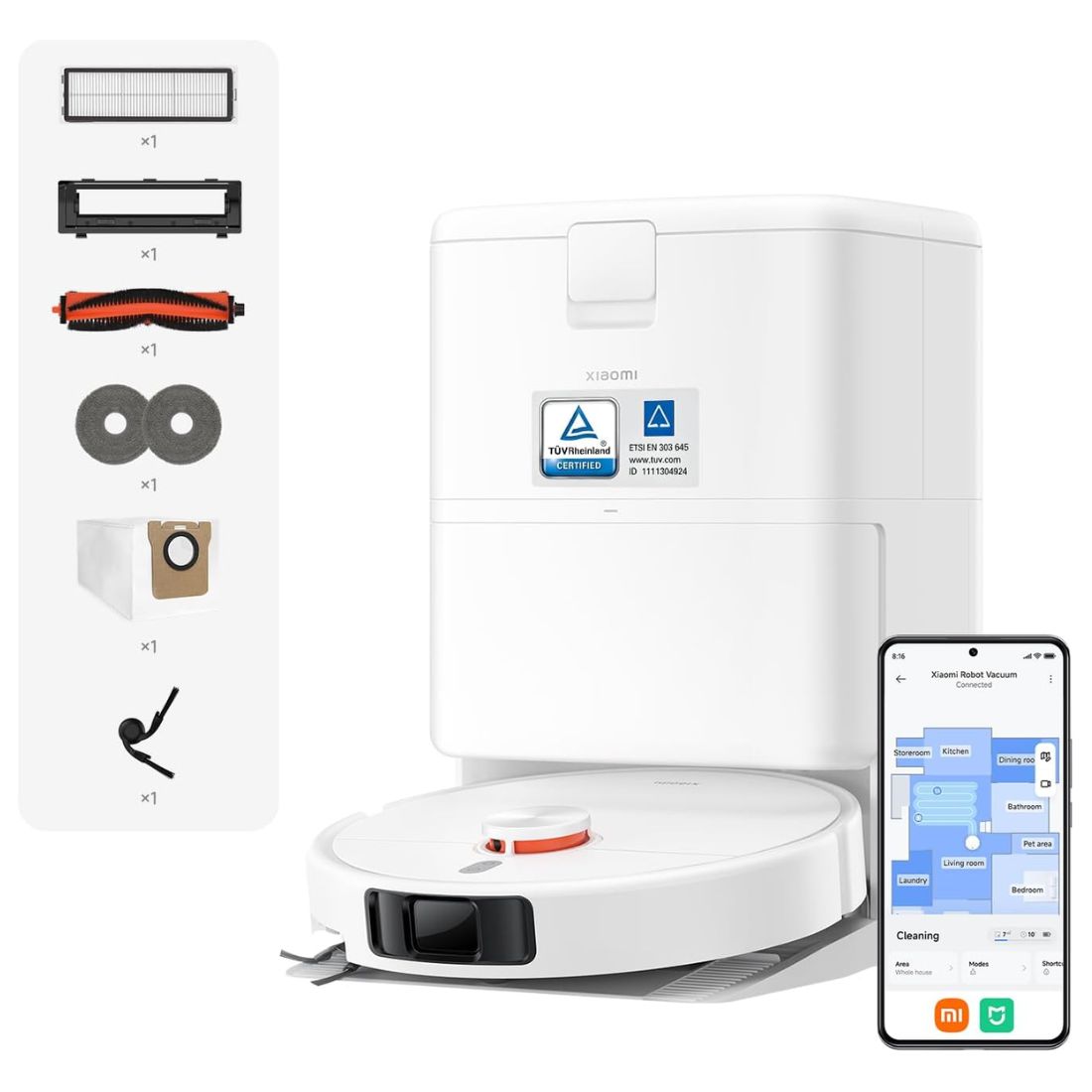 Xiaomi Robot Vacuum H50 Pro w/ All-in-One Self-Cleaning Base Station (AU Version) - White 