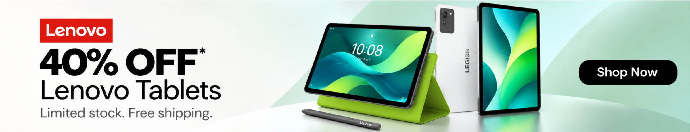 Up to 40% OFF Lenovo Tablets