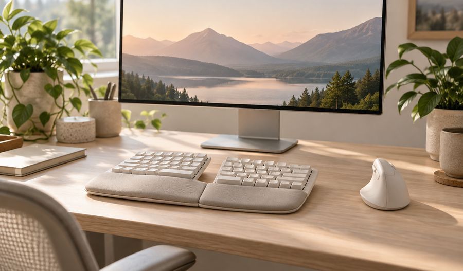 The Comfort Desk with Logitech gear