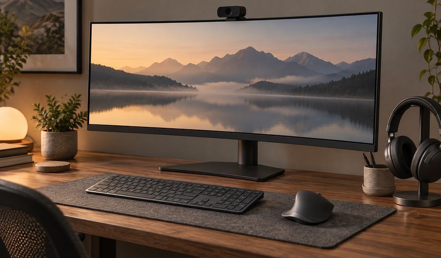 The Performance Desk with Logitech gear
